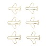 100Pcs Airplane Shaped Paper Clips Metal Lightweight Multipurpose Cute Shaped
