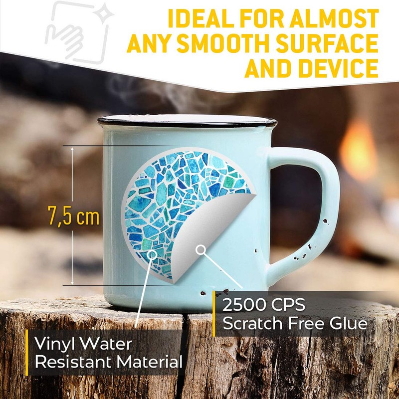 Vinyl Stickers (Set of 2) 7.5cm - Binary Code Concept