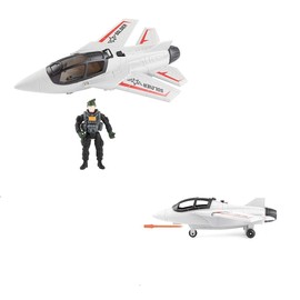 UMKYTOYS Toy Army Fighter Jet Aeroplane With Soldier Toy Figure For Kids Toddlers Boys Army Toys