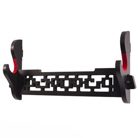 FOXSMZZ Sword Holder Wall Mount Velvet Padded Samurai Sword Stand Display Katana Wakizashi Tanto Wall Hanger Sword Rack (9-Tier)