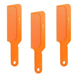 Hair Comb 8-3/4 Flattop Hair Cutting Comb. Barbers Hairdresser Comb. Model 9001. 3 Combs (Neon Orange)