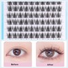 Derpilo Partial False Eyelashes, 100 Bundles, Matsueku, 3D False Eyelashes,
