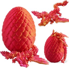 FePen Dragon Egg, Crystal Dragon In Egg, Dragon In The Egg, Dragon In The Egg, Mystery Dragon Egg (Red Gold Wings)