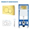 VALLVATER Dual-Flush Actuator Plate Compatible with Geberit 115.770.46.6, Glossy Gold