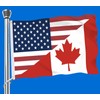 America Canada Friendship Flag,3x5 FT USA American US Flag,36x60 Inch
