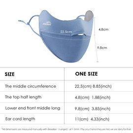 OH! ANY TIME ANY WEAR Anti-UV Face Cover UPF 50+ Protective Breathable Open Washable Reusable Sun Protection Facemask Blue