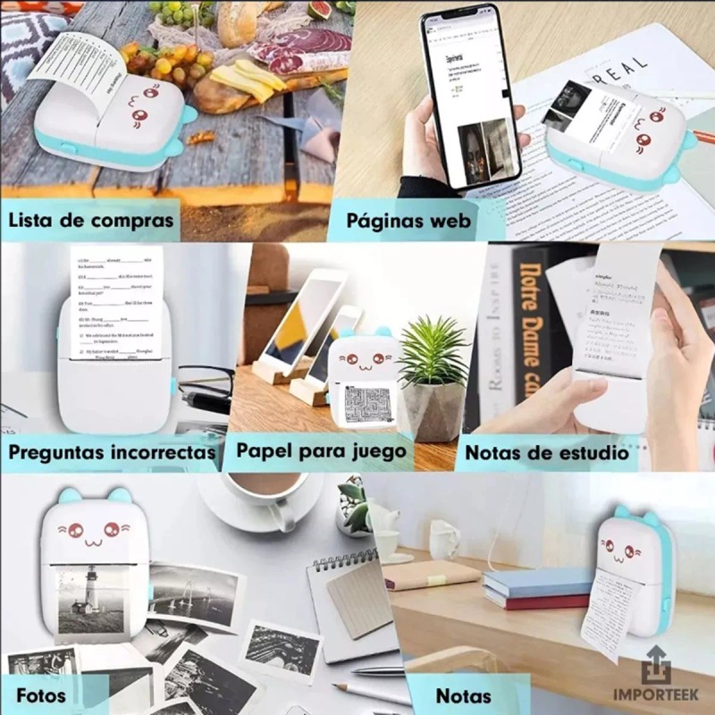 Kanimus 10 Rollos Mini Autoadhesivo Papel De Impresora, 57 X