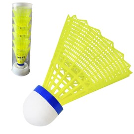 6 Pack Badminton Shuttlecocks Birdies, Feather Shuttlecocks for Badminton with Stable & Durable, Ideal Hitting Practice for Players Indoor and Outdoor(Yellow