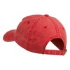 Small Bison Mascots Embroidered Washed Cap - Red OSFM