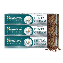 Himalaya Ayurvedic Dental Cream with Essential Clove Oil |Prevents Cavities and Bad Breath| Formulated by Dental Experts - 100g(Pack of 3)