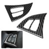 2Pcs/Set Carbon Fiber Steering Wheel Frame Cover Trim Left Hand