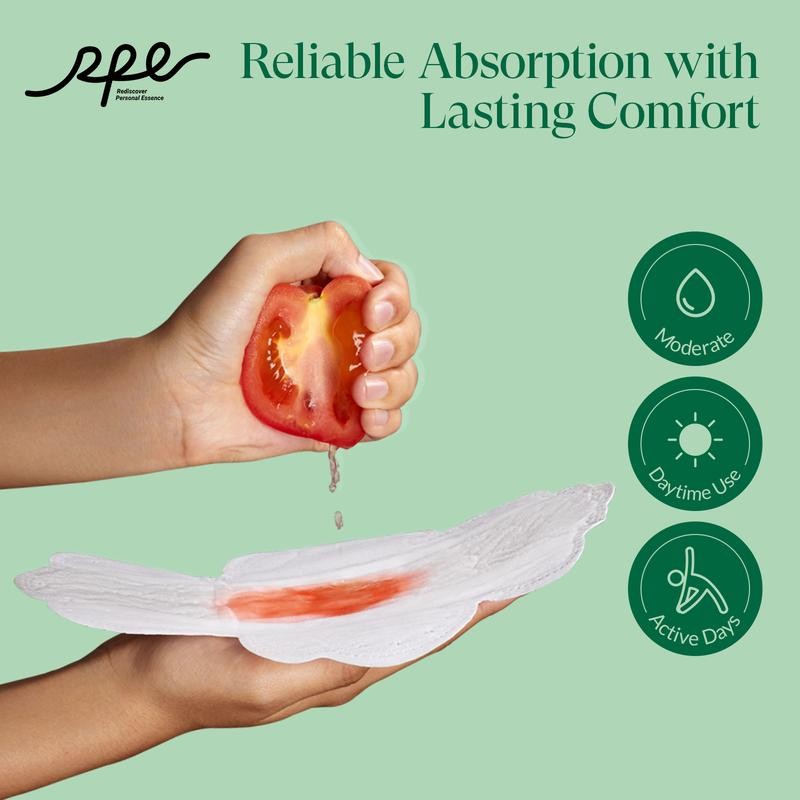 RPE Life Day/Regular Pads with Wings - 100% Organic Cotton