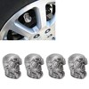4PCS Tire Valve Cap Set Skull Style Dustproof Universal for