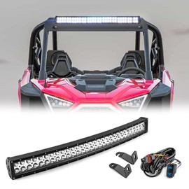 WeiSen 32" 180W LED Curved Light Bar Kit w/Plug & Play Wiring Harness and Roof Light Mount Brackets Compatible with Polaris RZR PRO XP 4 2020-2025
