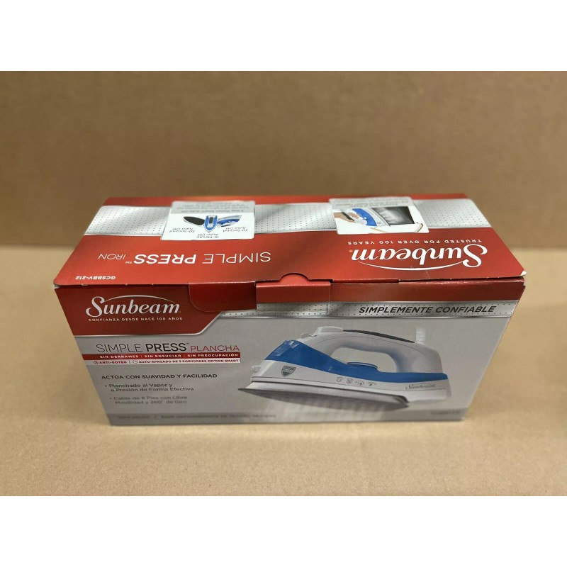 Sunbeam NEW Sunbeam Simple Press Iron ~ Model GCSBBV-212 Anti-Drip,