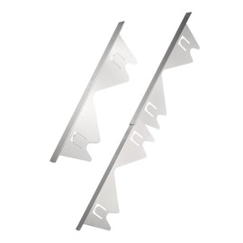 uxcell 2 Packs Stove Gap Covers, Stainless Steel Stove Gap Filler Range Trim Kit, Adjustable Length 13.8" to 27.5" Heat Resistant Stove Guard for Kitchen Countertop, 0.79" Width, Silver