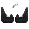 2 Universal Fit Black Front or Rear Car Mudflaps Complete With Mounting Screws - Moulded, Contoured, Easy Fit Mud Flaps/Guards
