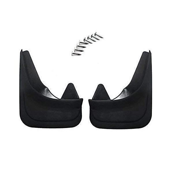 2 Universal Fit Black Front or Rear Car Mudflaps Complete