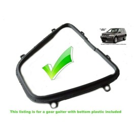 The Tuning-Shop Ltd compatible with Gear Handbrake Gaiter + Frame for Land Rover Freelander LR2 2006-2014 Manual Real Black Leather