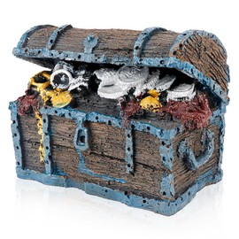 YOLUFER Aquarium Decorations Resin Treasure Box Ornaments Simulation Treasure Chest Aquarium Landscape Decoration for Fish Tank