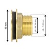 VARIOSAN Rain Butt Connector Set 14573, 1 Inch, Blank Brass