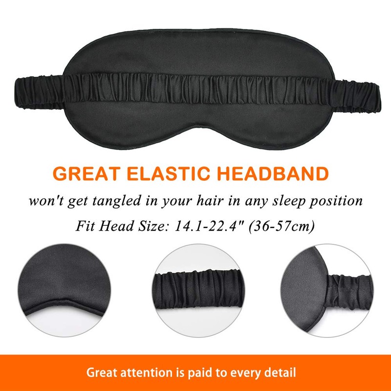 OLESILK Silk-Sleep-Mask Eye-Mask & Blindfold with Double Layer Silk Filling