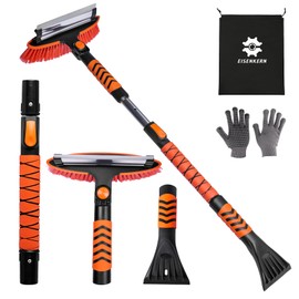 EISENKERN 43" Snow Brush for Car, Ice Scrapers for Car Windshield Extendable, 180° Pivoting Snow Brush Head and Eva Grip, Snow Cleaner for Car Auto SUV Truck