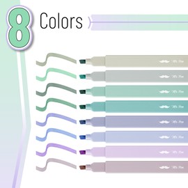 Mr. Pen- Aesthetic Highlighters, 8 pcs, Chisel Tip, Pastel Colors, Cute Highlighters Assorted Colors, Bible Highlighters and Pens No Bleed, No Bleed Highlighters for Bible Pages No Bleed