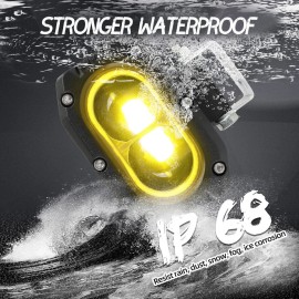 splledlights 2X 120W 4" LED Cube Work Light Bar Yellow White Driving Fog Spot Pods Offroad 3"