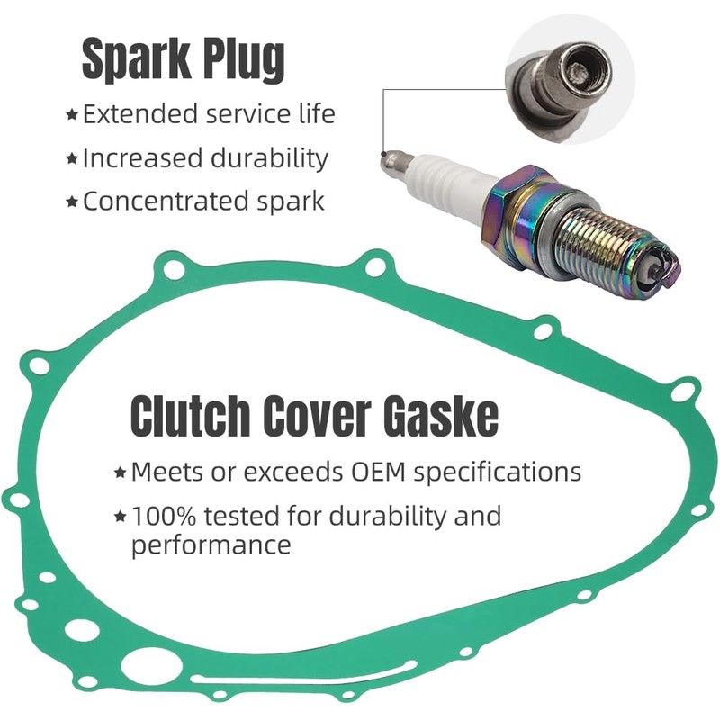 Clutch Kit & Friction Plate Spring Cover Gasket Compatible with