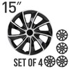 ANPART Set (4pcs) 15" Wheel Cover Rim Hubcaps Snap On