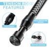 AIZESI Spring Tension Curtain Rod Short Tension Rod (Black,12" to