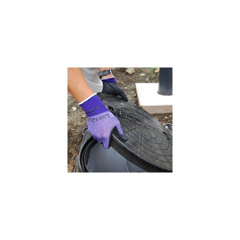 Showa Gloves Light Grip No.341 Set of 10 (L, Purple)