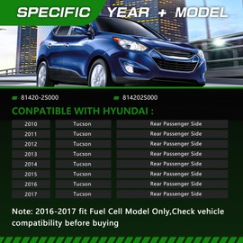 Door Lock Latch Actuator Compatible with Hyundai Tucson 2010 2011 2012 2013 2014 2015,Fuel Cell 2016 2017.2016-2017 fit Fuel Cell Model Only,Rear Passenger Side, Replace # 81420-2S000,814202S000