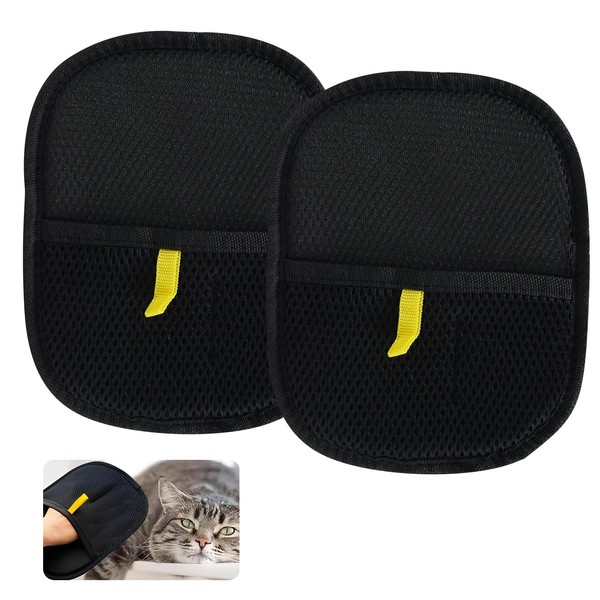 2 Stück Pet Hair Remover Handschuhe, 24x16cm Elektrostatische Fellpflegehandschuhe, Doppelseitige