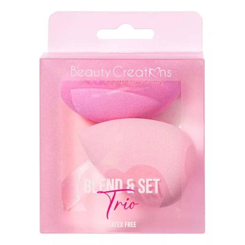 Beauty Creations Set Esponjas Blenders Sin Latex Blend Trio Beauty