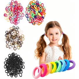 400 Ligas Para Cabello Niña, Ligas Cabello Niña De Poliéster, 2 Cm Correas Pelo Elástico Sin Costura, Correas De Cola Caballo Para Niñas,Adecuado Para Accesorios Diarios Y De Espectáculos(multicolor)