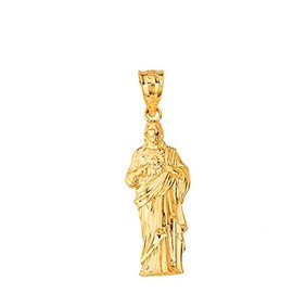 Claddagh Gold Certified 10k Yellow Gold Jesus Christ Body Charm Pendant