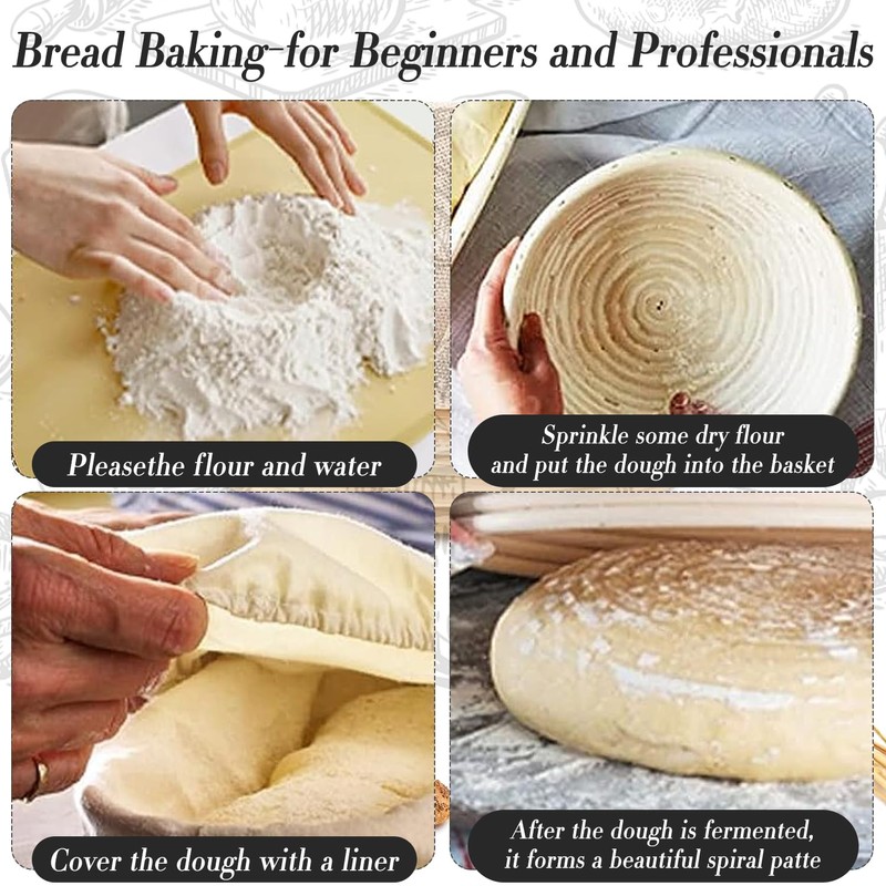 Bread Proofing Basket, Banneton Basket Sourdough Proofing Baskets, Proofing Bowls