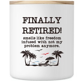 Christmas Coworkers Retirement Gifts, 10oz Employee Retirement Gift from Boss, Funny Retiring Farewell Going Away Gifts for Coworker, Leaving Goodbye Gift for Retired, Scented Soy Candle