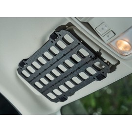 TACNEX Vehicle Rigid MOLLE Panel for Car Visor Organizer EDC Pouch Tool Holster Bag Holder Tactical Gear Rack Truck Equipment Mount Plate Modular Storage Shelf Auto Interior Accessories