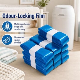 8 Pack Nappy Bin Refills layer Anti-Odor Compatible with Most