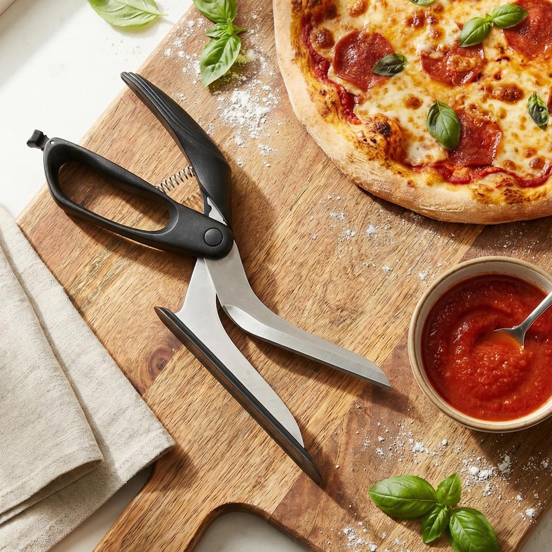 Frepxzlk Pizza Scissors, Pizza Cutter Scissors with Sharp Food-Grade Stainless