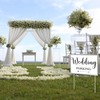3 Pcs Double Sided Wedding Directional Signs 14.37 x 11.22