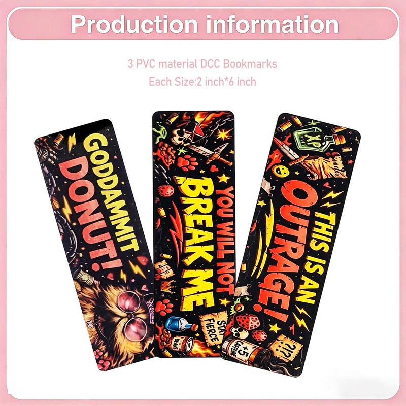 DCC Bookmark 3Pcs Funny Dungeon Book Crawler Reading Carl Merch