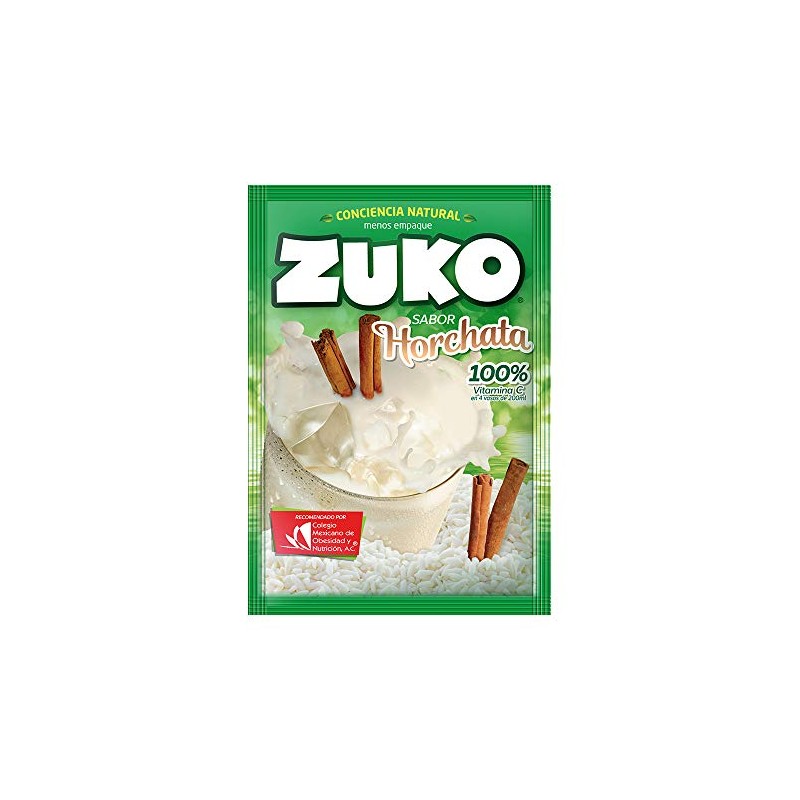 3 x zuko horchata no sugar needed drink mix packs