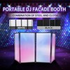 ECOTRIC DJ Facade Booth Portable Event Cover Screen with White/Black