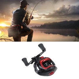 Metal Long Cast Powerful Baitcaster Fishing Reel with Anti Explosion Line Function, 7.2:1 Gear Ratio, 8kg Braking Force for Saltwater Freshwater (Left hand)