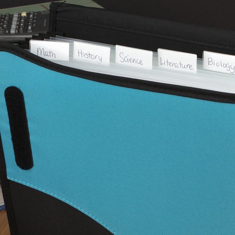 Five Star Expanding File Folder, 8-Pocket Expandable File Folder, Teal