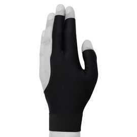 Billiard Glove by Fortuna - Pro - Fits Either Hand - Black - Open Fingers (Small)
